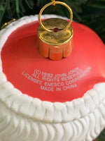 Load image into Gallery viewer, 1992 Enesco”Jolly Of Gent” Shatterproof Vintage Santa Ornament
