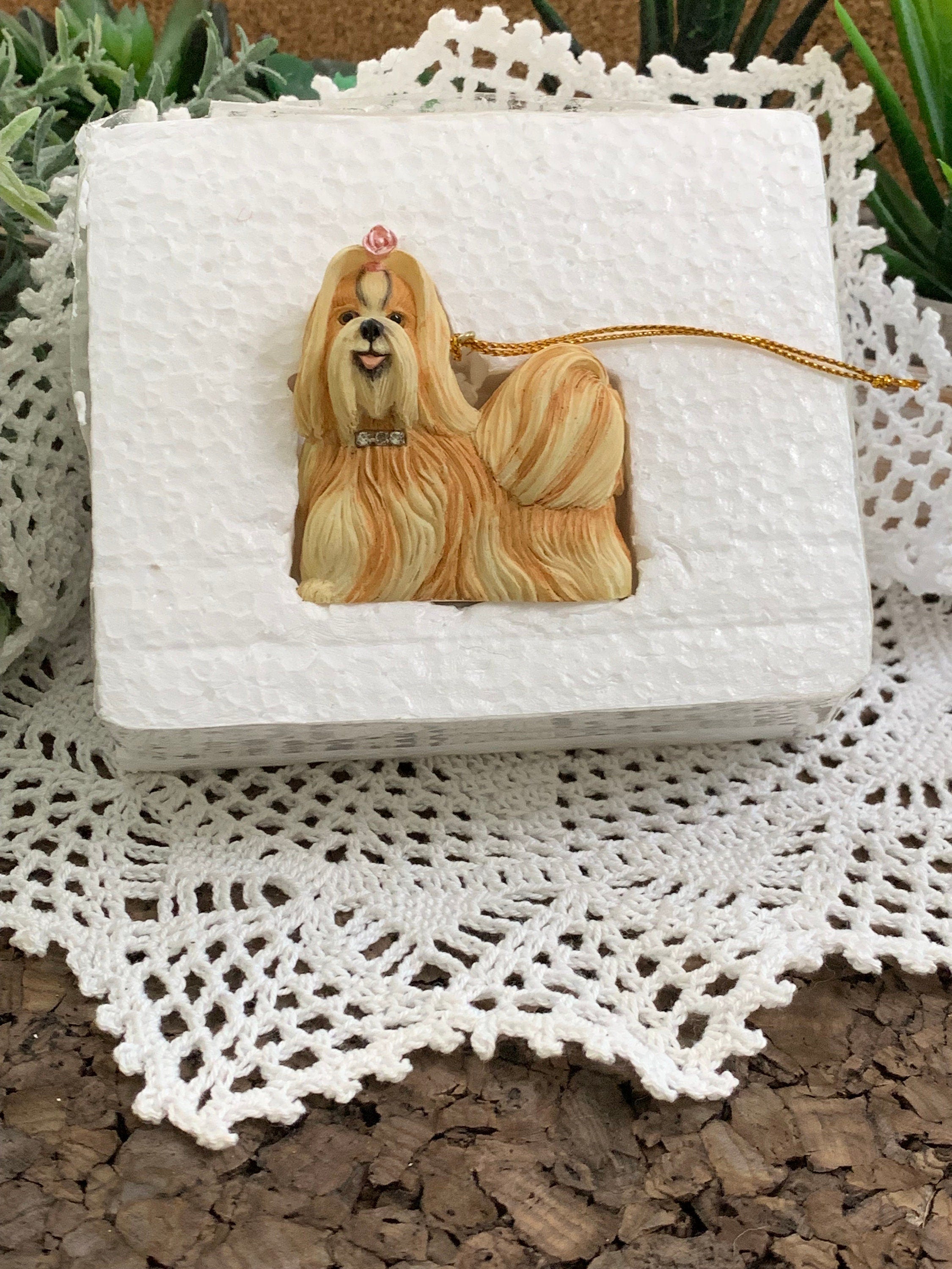 2005 Sherrard & Simpson Chic Shih Tzu Resin Ornament in Original Box