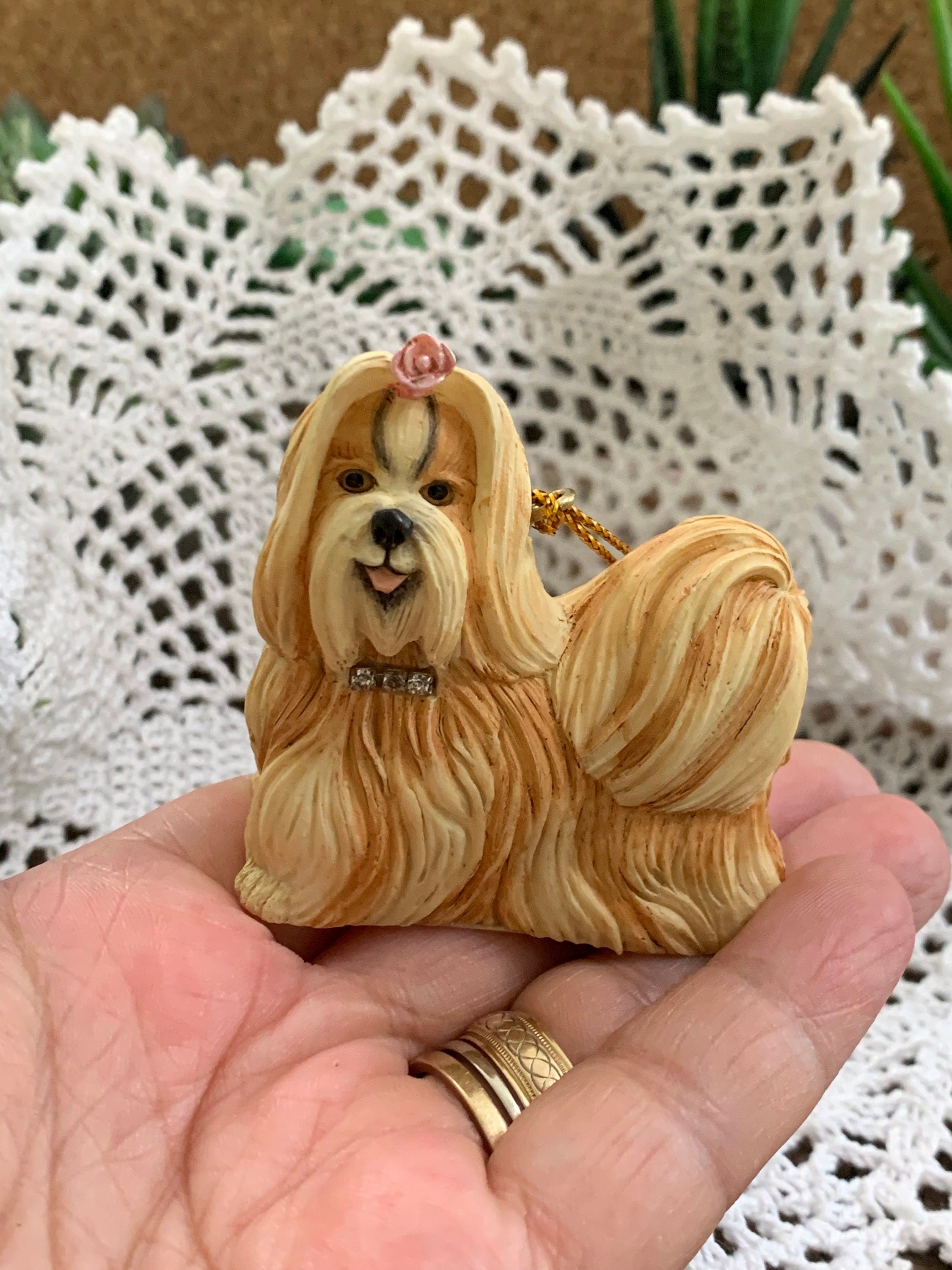 2005 Sherrard & Simpson Chic Shih Tzu Resin Ornament in Original Box