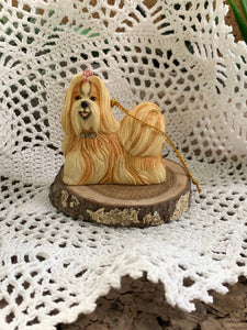 2005 Sherrard & Simpson Chic Shih Tzu Resin Ornament in Original Box