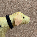 Load image into Gallery viewer, Personalized Yellow Lab Ornament with a crochet collar
