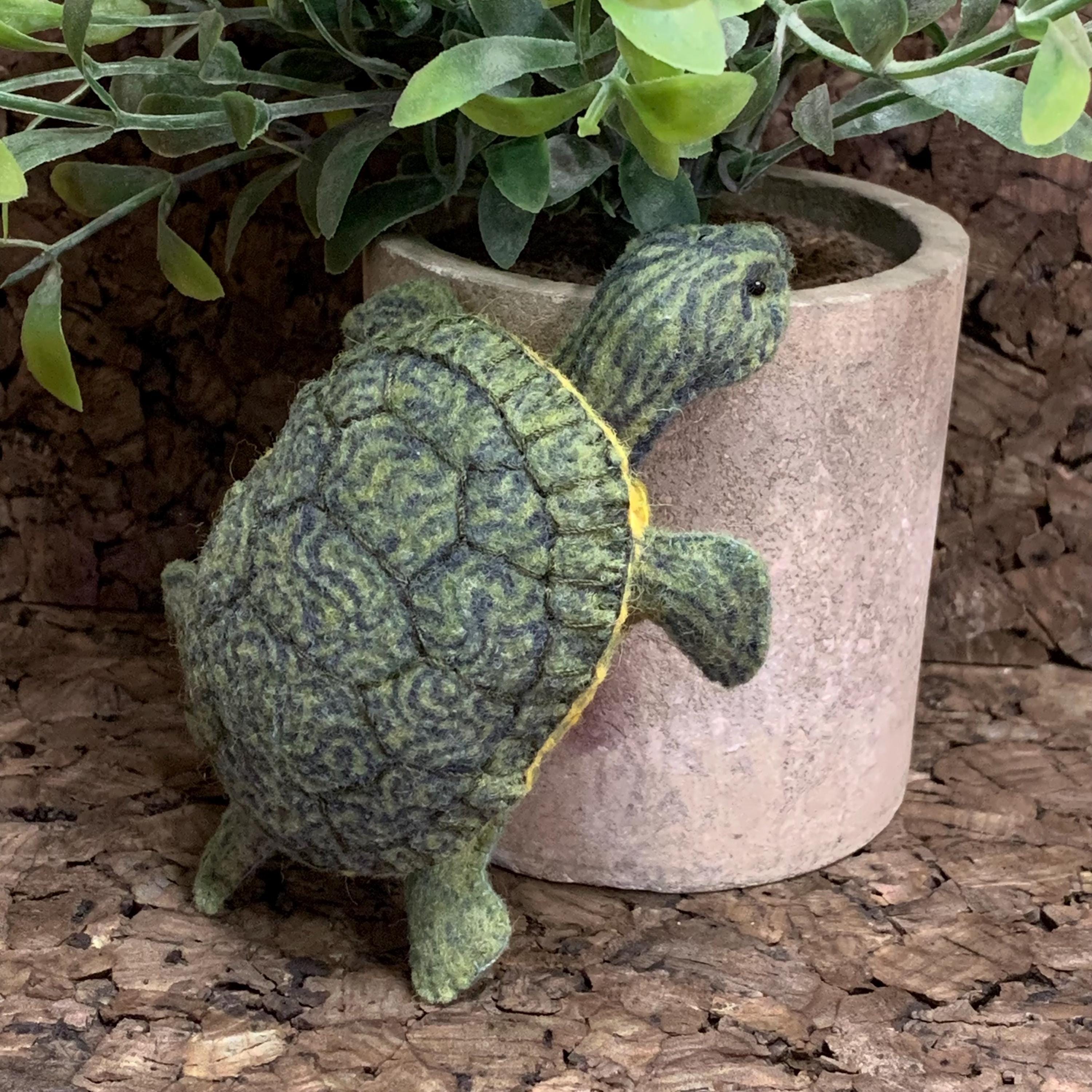 Lifelike River Cooter Turtle made from Felt