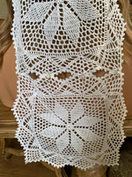 Load image into Gallery viewer, Crochet Wedding Veil – Handmade Cotton Lace Bridal Veil, Antique White Boho Veil, Vintage Style, Free Shipping
