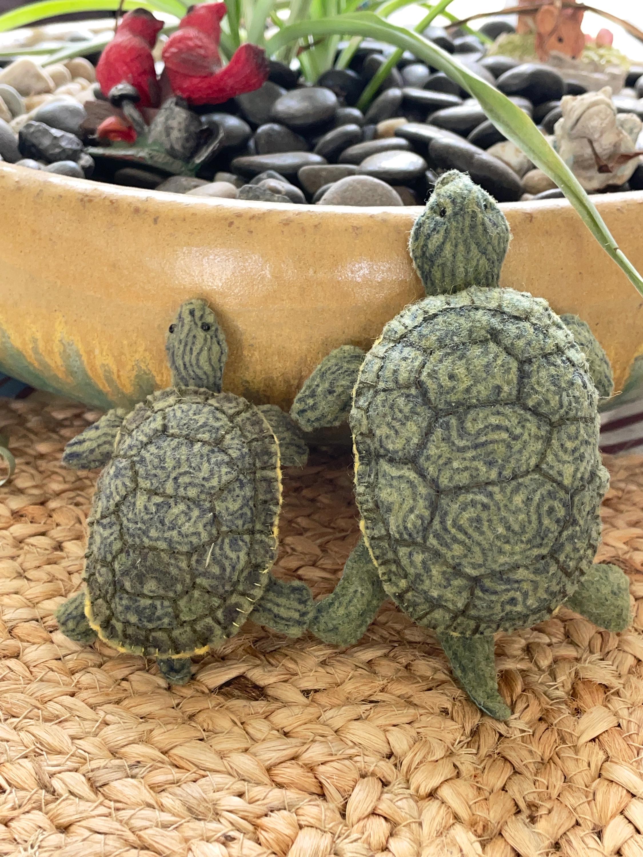 Lifelike River Cooter Turtle made from Felt