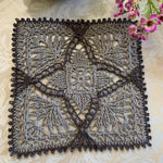 Load image into Gallery viewer, Two-Tone Textured Square Doily Pattern by Tina Nichols – 7-Inch Intermediate Crochet Design
