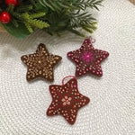 Load image into Gallery viewer, Star Ornament-Felt Ornament-Embroidered Star Ornament -Ornament Exchange Gift
