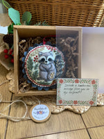 Load image into Gallery viewer, Felt Raccoon Ornament – Embroidered and Needle Felted Woodland Animal

