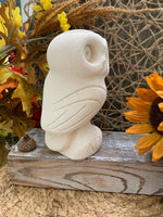 Load image into Gallery viewer, Greek Owl Sculpture – Heavy Cast Stone Figurine – Athena Symbol with ΑΘΕ – Wisdom Decor – 5 Inch
