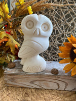 Load image into Gallery viewer, Greek Owl Sculpture – Heavy Cast Stone Figurine – Athena Symbol with ΑΘΕ – Wisdom Decor – 5 Inch
