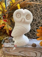 Load image into Gallery viewer, Greek Owl Sculpture – Heavy Cast Stone Figurine – Athena Symbol with ΑΘΕ – Wisdom Decor – 5 Inch
