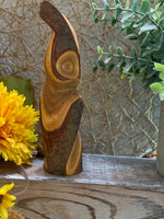 Load image into Gallery viewer, Rustic Hand-Carved Wooden Owl Figurine – Made in Canada – Natural Folk Art Decor
