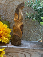 Load image into Gallery viewer, Rustic Hand-Carved Wooden Owl Figurine – Made in Canada – Natural Folk Art Decor
