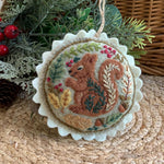 Load image into Gallery viewer, Hand Embroidered Felt Squirrel Ornament - Felt Woodland Animal - Squirrel Lover Gift

