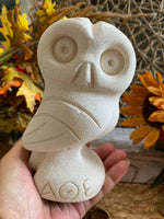 Load image into Gallery viewer, Greek Owl Sculpture – Heavy Cast Stone Figurine – Athena Symbol with ΑΘΕ – Wisdom Decor – 5 Inch

