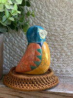 Load image into Gallery viewer, Colorful Tonala Style Ceramic Owl Figurine - Hand Painted Folk Art Owl
