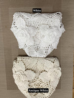 Load image into Gallery viewer, Handmade Crochet Wedding Veil – Available in Cream, Ecru, Antique White &amp; White with Freshwater Pearl Accents
