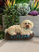 Load image into Gallery viewer, Custom Poodle Ornament – Needle Felted Pet Keepsake – Personalized Dog Memorial or Holiday Gift

