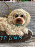 Load image into Gallery viewer, Custom Poodle Ornament – Needle Felted Pet Keepsake – Personalized Dog Memorial or Holiday Gift
