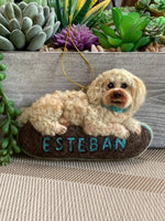 Load image into Gallery viewer, Custom Poodle Ornament – Needle Felted Pet Keepsake – Personalized Dog Memorial or Holiday Gift
