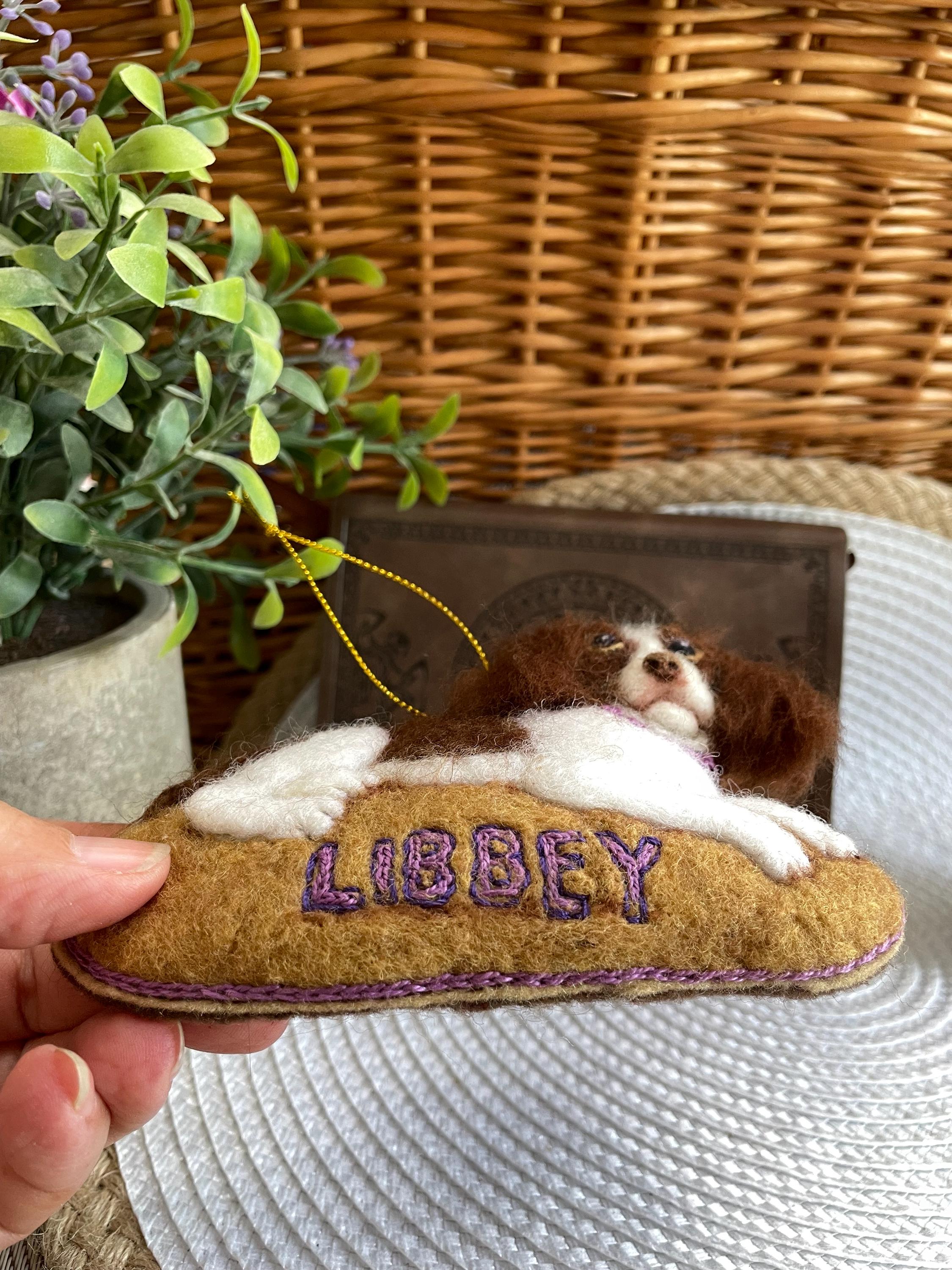 Custom Brittany Spaniel Ornament – Needle Felted Pet Keepsake – Personalized Dog Memorial or Holiday Gift
