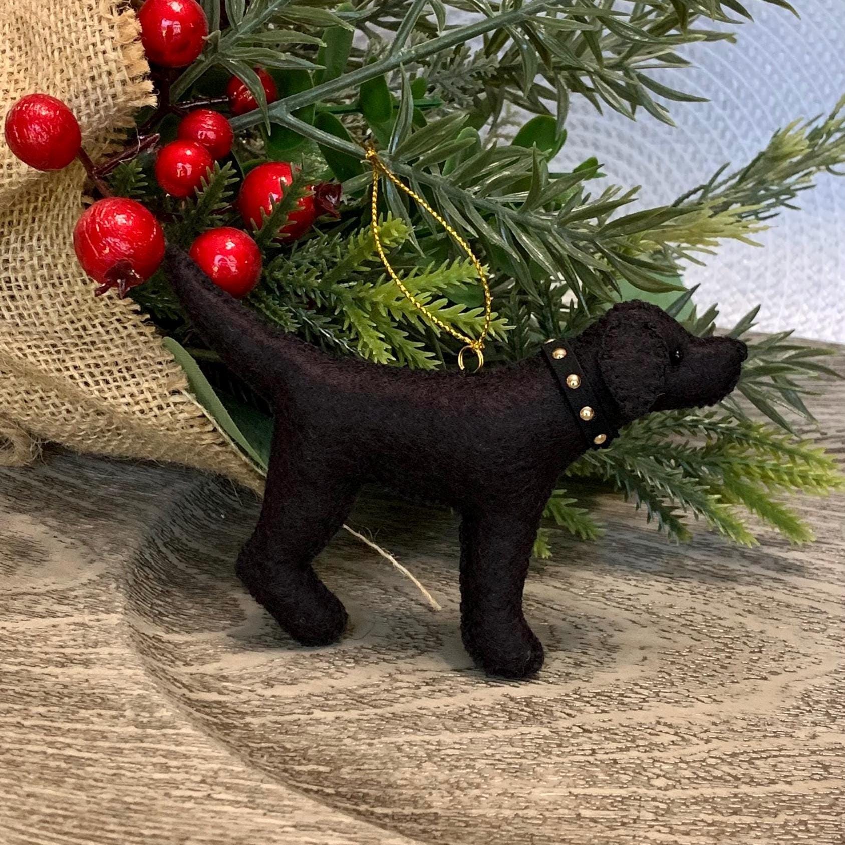 Dog Ornament- Labrador Retriever Ornament-Black Lab-Yellow Lab-Chocolate Lab-Lab Lover Gift-Felt Dog Ornament