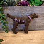 Load image into Gallery viewer, Personalized Labrador Retriever Ornament-Black Lab-Yellow Lab-Chocolate Lab-Lab Lover Gift-Felt Dog Ornament-Dog Ornament
