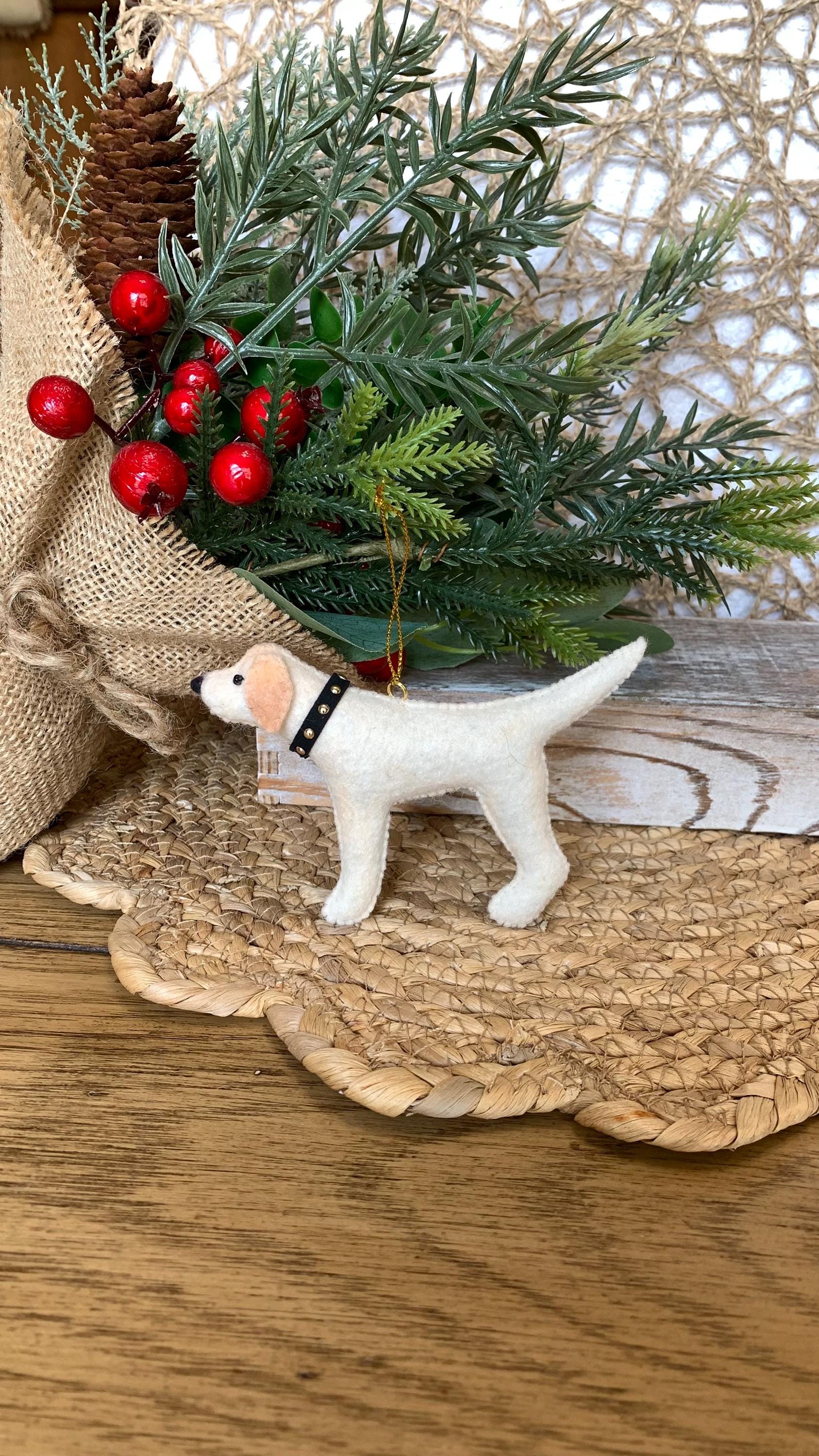 Personalized Labrador Retriever Ornament-Black Lab-Yellow Lab-Chocolate Lab-Lab Lover Gift-Felt Dog Ornament-Dog Ornament