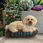 Load image into Gallery viewer, Custom Poodle Ornament – Needle Felted Pet Keepsake – Personalized Dog Memorial or Holiday Gift
