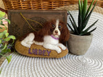 Load image into Gallery viewer, Custom Brittany Spaniel Ornament – Needle Felted Pet Keepsake – Personalized Dog Memorial or Holiday Gift
