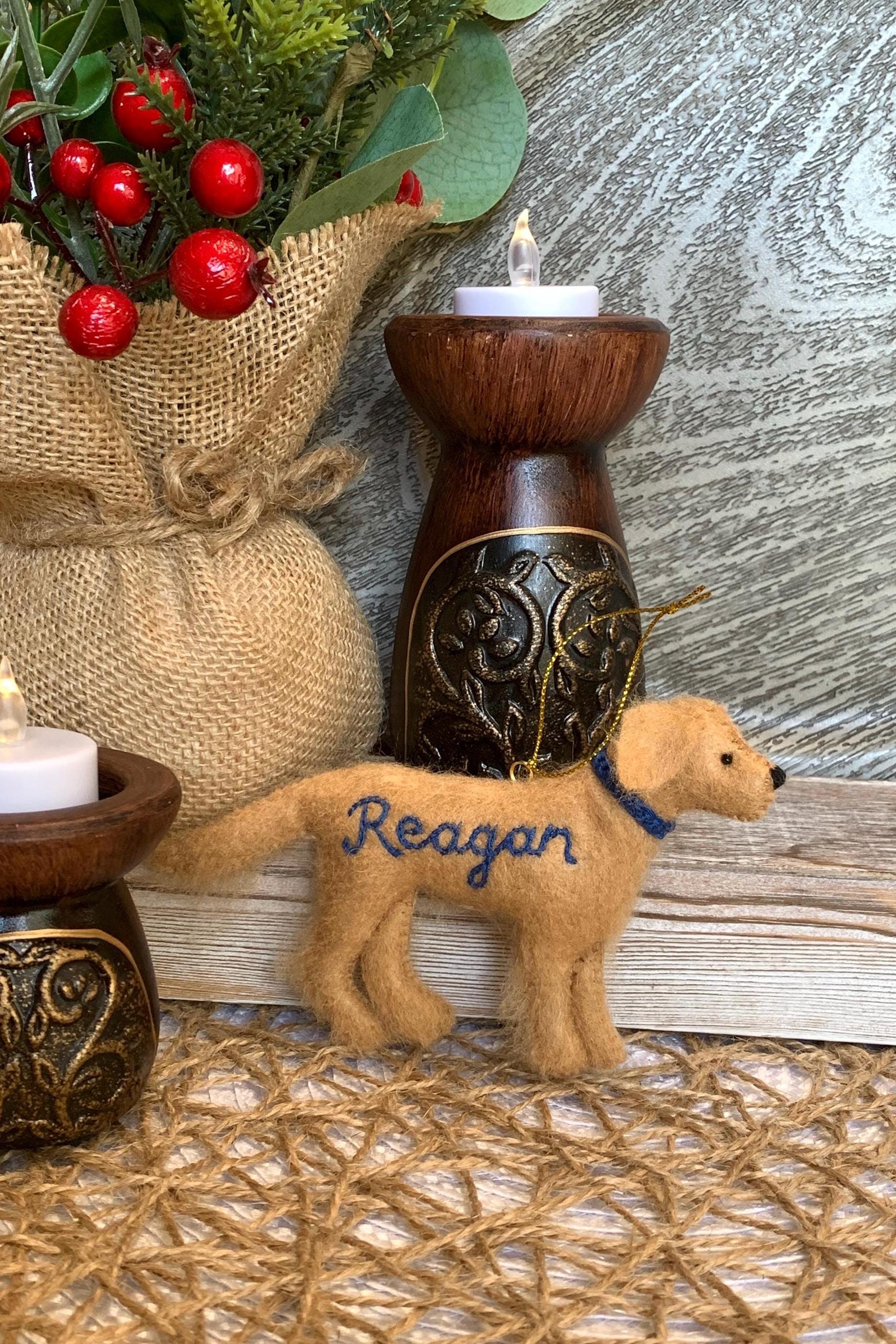Personalized Golden Retriever Felt Ornament-Valentines Day Gift