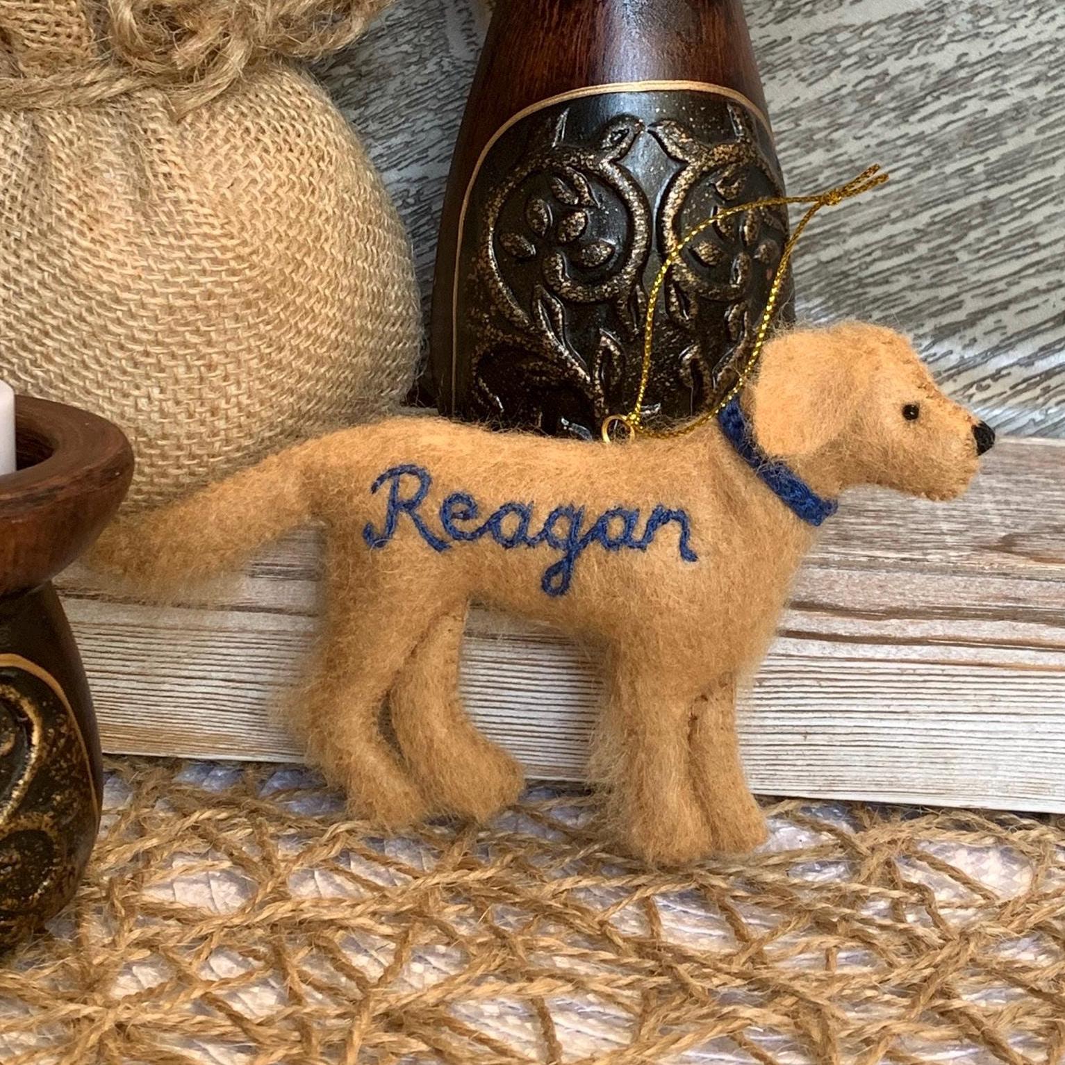 Personalized Golden Retriever Felt Ornament-Valentines Day Gift