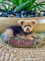 Load image into Gallery viewer, Custom Needle Felted Yorkshire Terriers Ornament: Personalized Pet Memorial Keepsake
