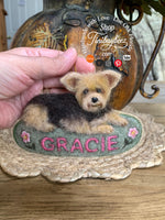 Load image into Gallery viewer, Custom Needle Felted Yorkshire Terriers Ornament: Personalized Pet Memorial Keepsake
