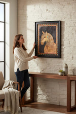 Load image into Gallery viewer, Southwestern Horse Painting-Horse Painting-Original Horse Painting-Framed Horse Painting
