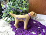 Load image into Gallery viewer, Personalized Lab Ornament with a crochet collar
