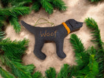 Load image into Gallery viewer, Personalized Lab Ornament with a crochet collar
