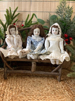 Load image into Gallery viewer, Set of 3 Porcelain Hanging Dolls – Vintage-Style Decorative Reproduction Dolls
