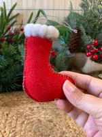 Load image into Gallery viewer, Needle Felted Husky Puppy Stocking Ornament

