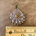 Load image into Gallery viewer, Handmade Crochet Earrings with Wooden Beads – Boho Style

