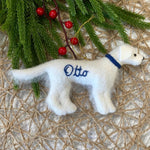Load image into Gallery viewer, Personalized English Cream Golden Retriever Felt Ornament
