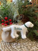 Load image into Gallery viewer, Personalized English Cream Golden Retriever Felt Ornament

