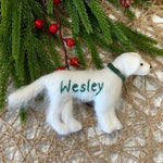 Load image into Gallery viewer, Personalized English Cream Golden Retriever Felt Ornament
