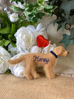 Load image into Gallery viewer, Personalized Golden Retriever Felt Dog Ornament with Gift Box – Custom Name Keepsake
