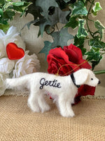 Load image into Gallery viewer, Personalized English Cream Golden Retriever Felt Ornament
