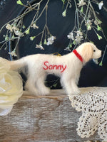 Load image into Gallery viewer, Personalized English Cream Golden Retriever Felt Ornament
