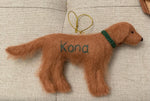 Load image into Gallery viewer, Personalized Red Golden Retriever Felt Dog Ornament with Gift Box – Custom Name Keepsake
