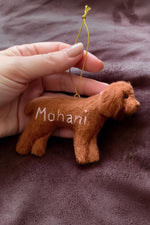 Load image into Gallery viewer, Personalized Felt Cockapoo Ornament
