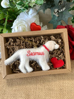 Load image into Gallery viewer, Personalized English Cream Golden Retriever Felt Ornament
