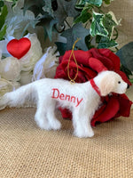 Load image into Gallery viewer, Personalized English Cream Golden Retriever Felt Ornament
