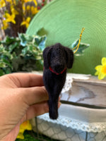 Load image into Gallery viewer, Personalized Black Flat Coated Retriever Felt Dog Ornament with Gift Box – Custom Name Keepsake
